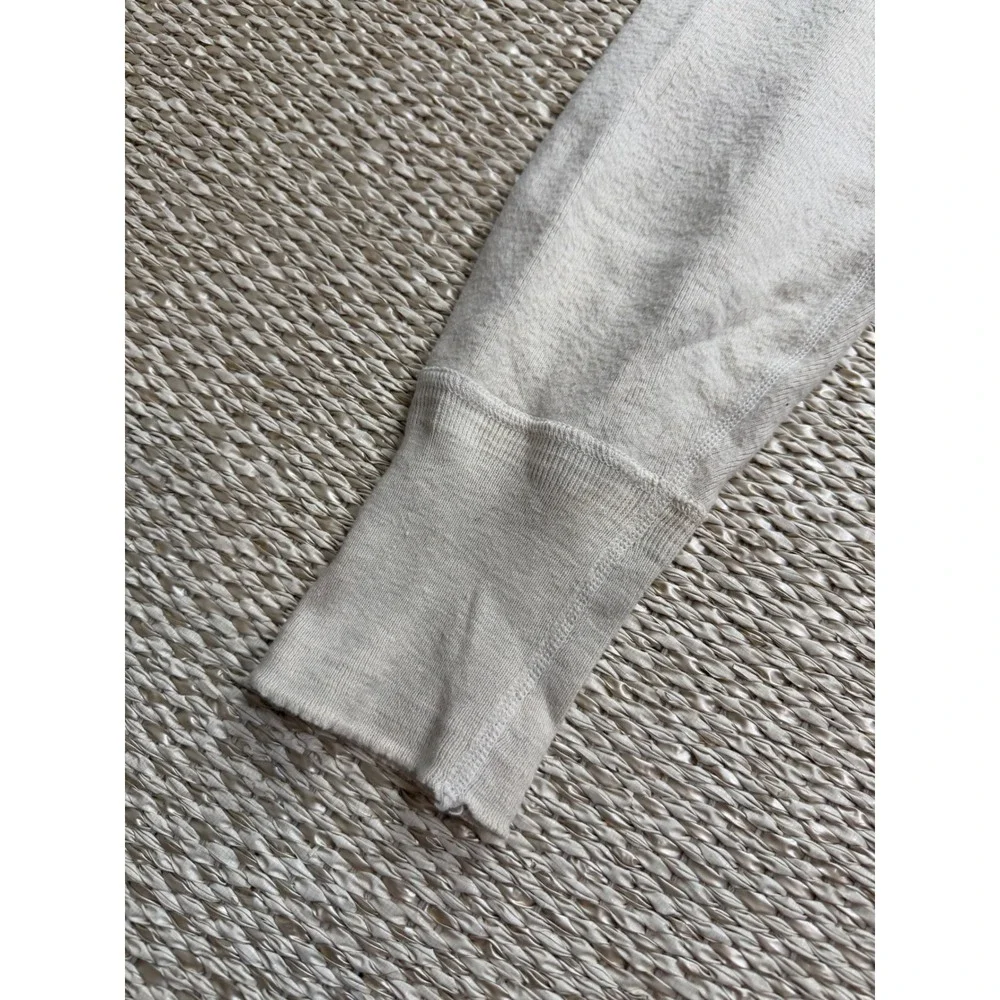 Vintage Pilgrim Mens Cream Knit Long Johns Drawstring Button Fly Size 38
